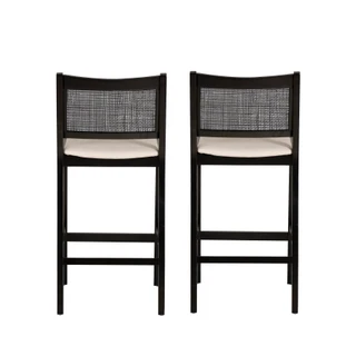 Thumbnail 9: Linon Linon Bauer 2 Pc. Cane Barstool Set  