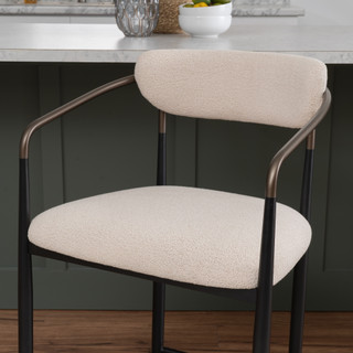 Thumbnail 5: Linon  Linon Bonlyn 2 Pc. Metal Upholstered Counter Stools 