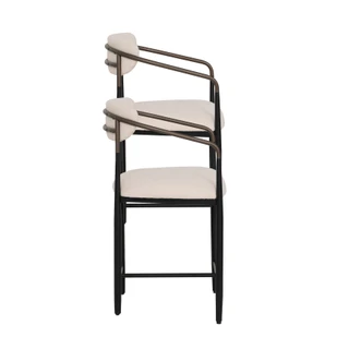 Thumbnail 8: Linon  Linon Bonlyn 2 Pc. Metal Upholstered Counter Stools 