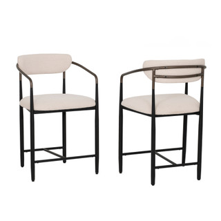 Thumbnail 11: Linon  Linon Bonlyn 2 Pc. Metal Upholstered Counter Stools 