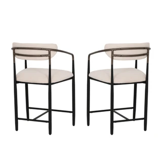 Thumbnail 12: Linon  Linon Bonlyn 2 Pc. Metal Upholstered Counter Stools 