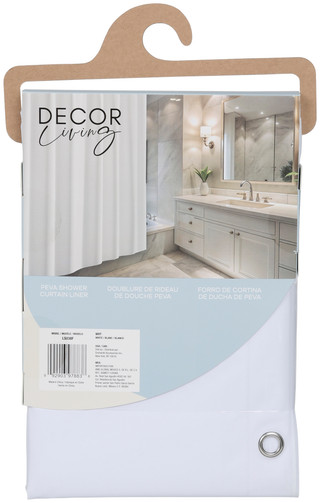 Thumbnail 2: Decor Living Peva Shower Curtain Liner with Drain Hair Catcher 