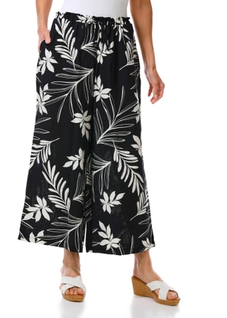 Thumbnail 1: Kaktus Couture Petite Drawstring Wide Leg Pants 