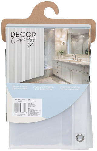Thumbnail 2: Decor Living Peva Shower Curtain Liner with Drain Hair Catcher 