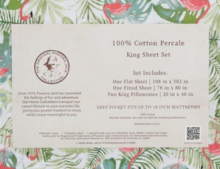 Thumbnail 3: Panama Jack 4 Pc Embroidered King Sheet Set 