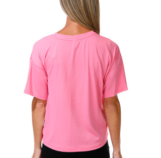 Thumbnail 2: RBX Women's Short Sleeve Jacquard Mesh Boxy Tee 