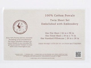 Thumbnail 3: Panama Jack Embroidered Twin Sheet Set 