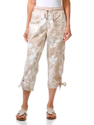 Thumbnail 1: Dash Women's Printed Stretch Poplin Capris  