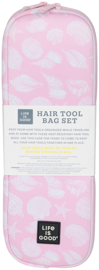 Thumbnail 2: Life is Good 2 Pc Seashell Hair Tool Bag Set 