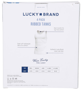 Thumbnail 2: Lucky Brand Men's 4 Pk Ribbed Tank Tops 