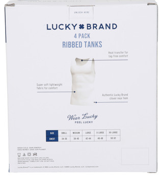 Thumbnail 2: Lucky Brand Men's 4 Pk Ribbed Tank Tops 