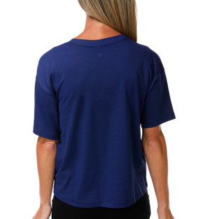 Thumbnail 2: RBX Women's Short Sleeve Jacquard Mesh Boxy Tee 
