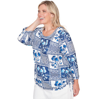 Thumbnail 3: Alfred Dunner Plus Floral Framed Top 