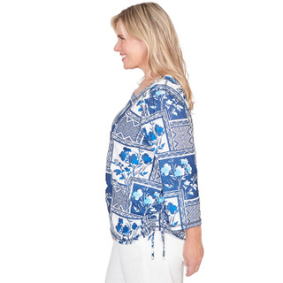 Thumbnail 4: Alfred Dunner Plus Floral Framed Top 