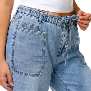 Thumbnail 2: BLUE REVIVAL Juniors Mid Rise Wide Leg Jeans 
