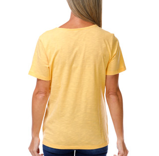 Thumbnail 2: Coral Bay Women's Short Sleeve Embroidered Split Neck Top 