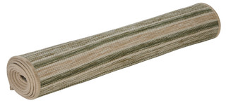 Thumbnail 2: Laura Ashley Clementine Stripe 2x6 Green Runner Rug 