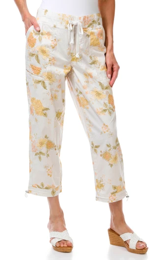 Thumbnail 1: Democracy Women's Pull On Floral Capris 
