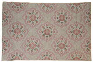 Thumbnail 1: Laura Ashley Henrietta Tile Pink 3x5 Area Rug 