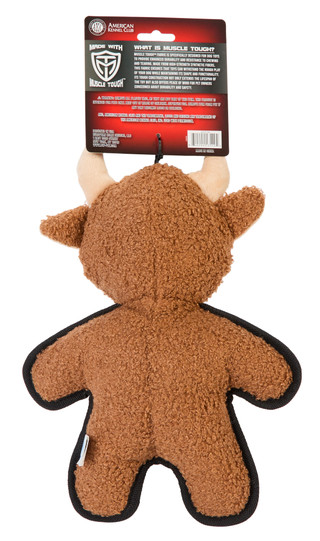 Thumbnail 2: AKC Muscle Tough Bull Plush Dog Toy 