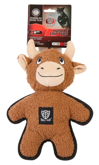 Thumbnail 1: AKC Muscle Tough Bull Plush Dog Toy 