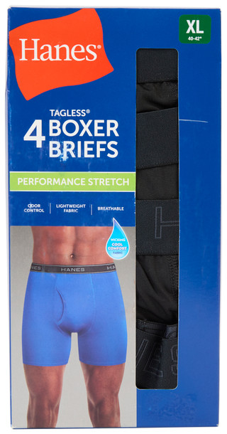 Thumbnail 1: Hanes 4-Pack Performance Stretch Boxer Briefs 