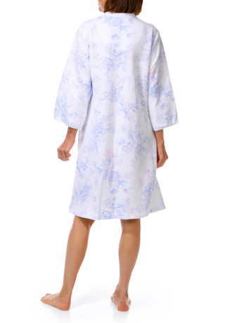 Thumbnail 2: Miss Elaine Quilt-In-Knit Short Robe Lavender 