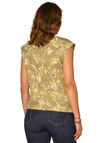 Thumbnail 2: Democracy Women's Scoop Neck Side Ruched Printed Top 