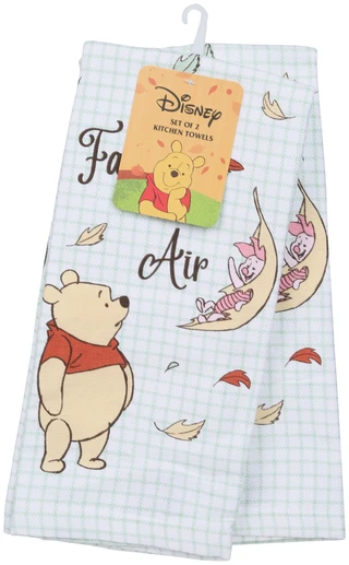 Thumbnail 1: Disney 2 Pk Harvest Winnie the Pooh Kitchen Towels Set 