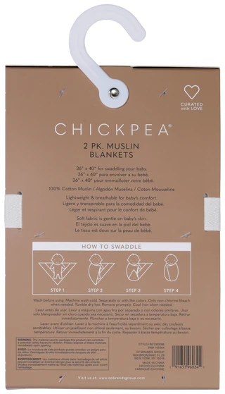Thumbnail 2: Chick Pea 2-Pack Patriotic Muslin Hair Bows 
