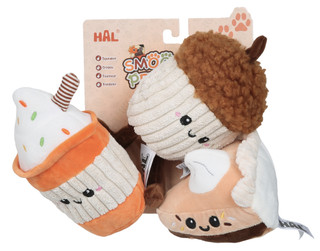 Thumbnail 1: Hal 3 Pk Smoochy Pet Pals Crinkle Dog Toys with Squeaker 