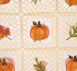 Thumbnail 2: 14x70 Erica Harvest Crochet Embroidered Table Runner 