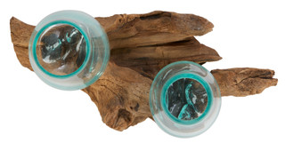 Thumbnail 3: Contrast 11 in Drift Wood Double Glass Candle Holder  