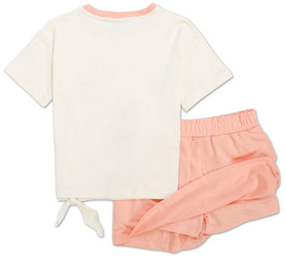 Thumbnail 2: Baby Phat Girls 2 Pc Tie Front Top & Skort Set 