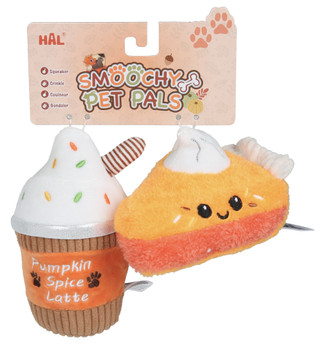 Thumbnail 1: Hal 2 Pk Smoochy Pet Pals Crinkle Dog Toys with Squeaker 