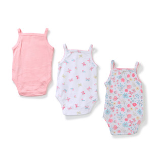 Thumbnail 2: Chick Pea Baby Girl 3 Pk Sleeveless Creepers  