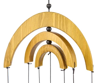 Thumbnail 3: 18 in Wooden Arch Bell Wind Chimes 