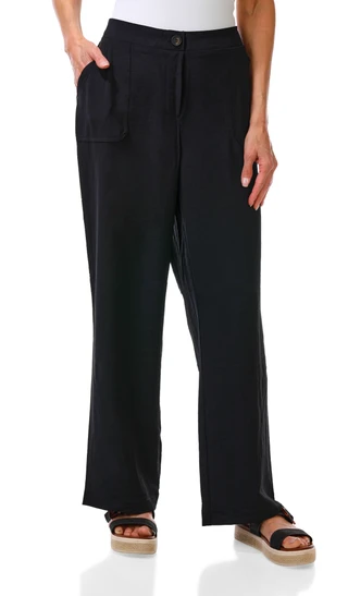 Thumbnail 1: Soho Apparel Women's Pull On 2 Pocket Wide Leg Pants 