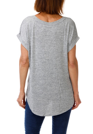 Thumbnail 2: Tru Self Women's Embroidered Cat Top  
