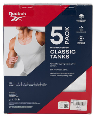 Thumbnail 2: Reebok Men's 5 Pk Classic Tanks 