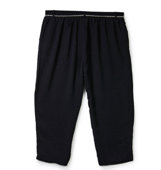 Thumbnail 2: Soho Apparel Women's Plus Wide Leg Capris with Rope Belt 