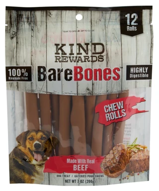 Thumbnail 1: Kind Rewards 12 Pk Bare Bones Beef Chews  