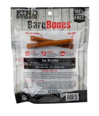 Thumbnail 2: Kind Rewards 12 Pk Bare Bones Beef Chew Rolls Dog Treats 