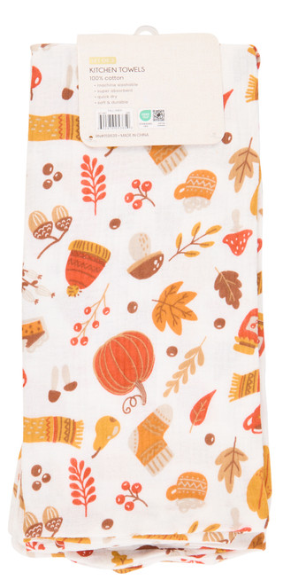 Thumbnail 2: 3 Pk Harvest Themed Kitchen Towels 