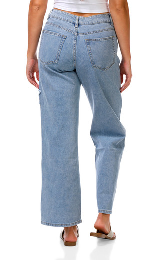 Thumbnail 2: 7TH & HUDSON Juniors Embroidered Wide Leg Jeans  