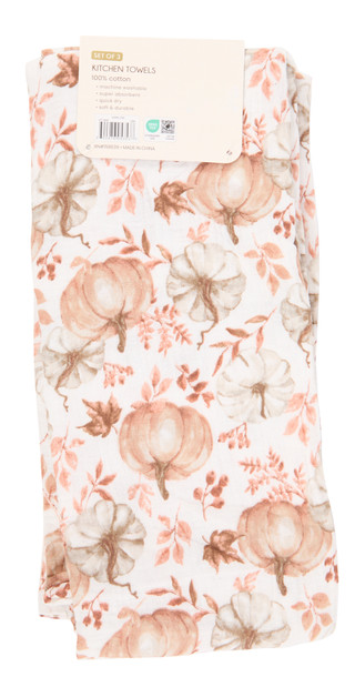 Thumbnail 2: 3 Pk Harvest Themed Kitchen Towels 