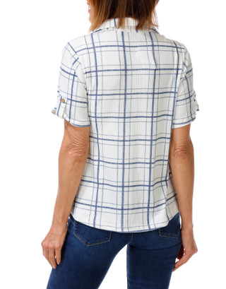 Thumbnail 2: Cure Apparel Women's Stripe Print Top  