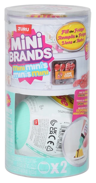 Thumbnail 1: Zuru 2 Pk Mini Brands Fill the Fridge Miniature Groceries 