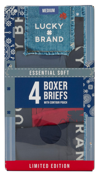 Thumbnail 1: Lucky Brand Men's 4 Pk Boxer Briefs 