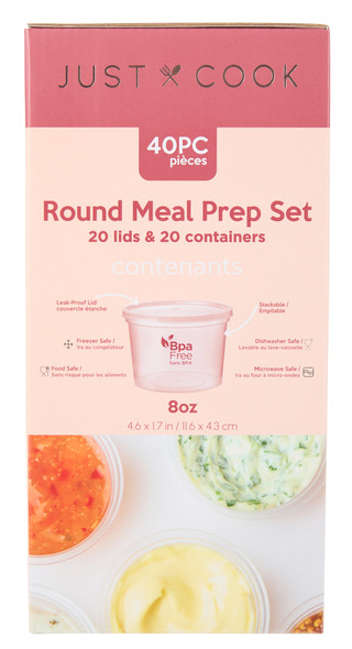 Thumbnail 2: Just Cook 40 Pc Round Meal Prep Set  